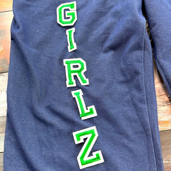 Weissman Navy Patch Jumpsuit – “Girlz Love” Retro Dance Coverall - Picture 8 of 11